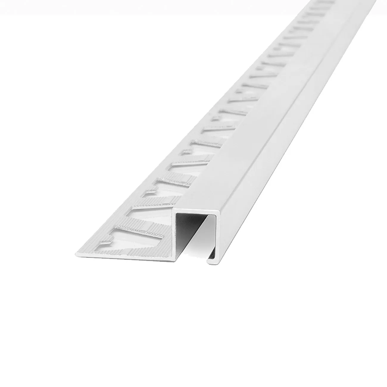 Atrim guardacanto aluminio quadra 10x10mm x 2,5m cromo brill.