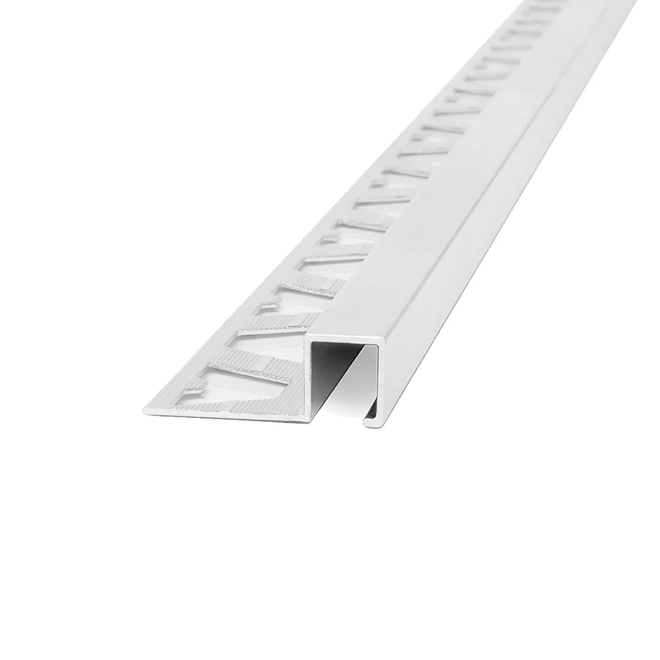 Atrim guardacanto aluminio quadra 10x10mm x2,50m cromo mate