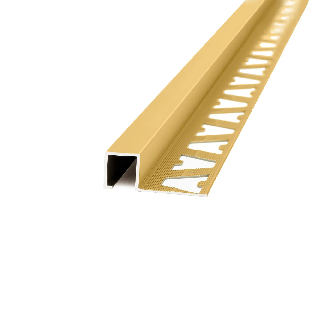 Atrim guardacanto aluminio quadra 12x10mm x 2,50m oro mate
