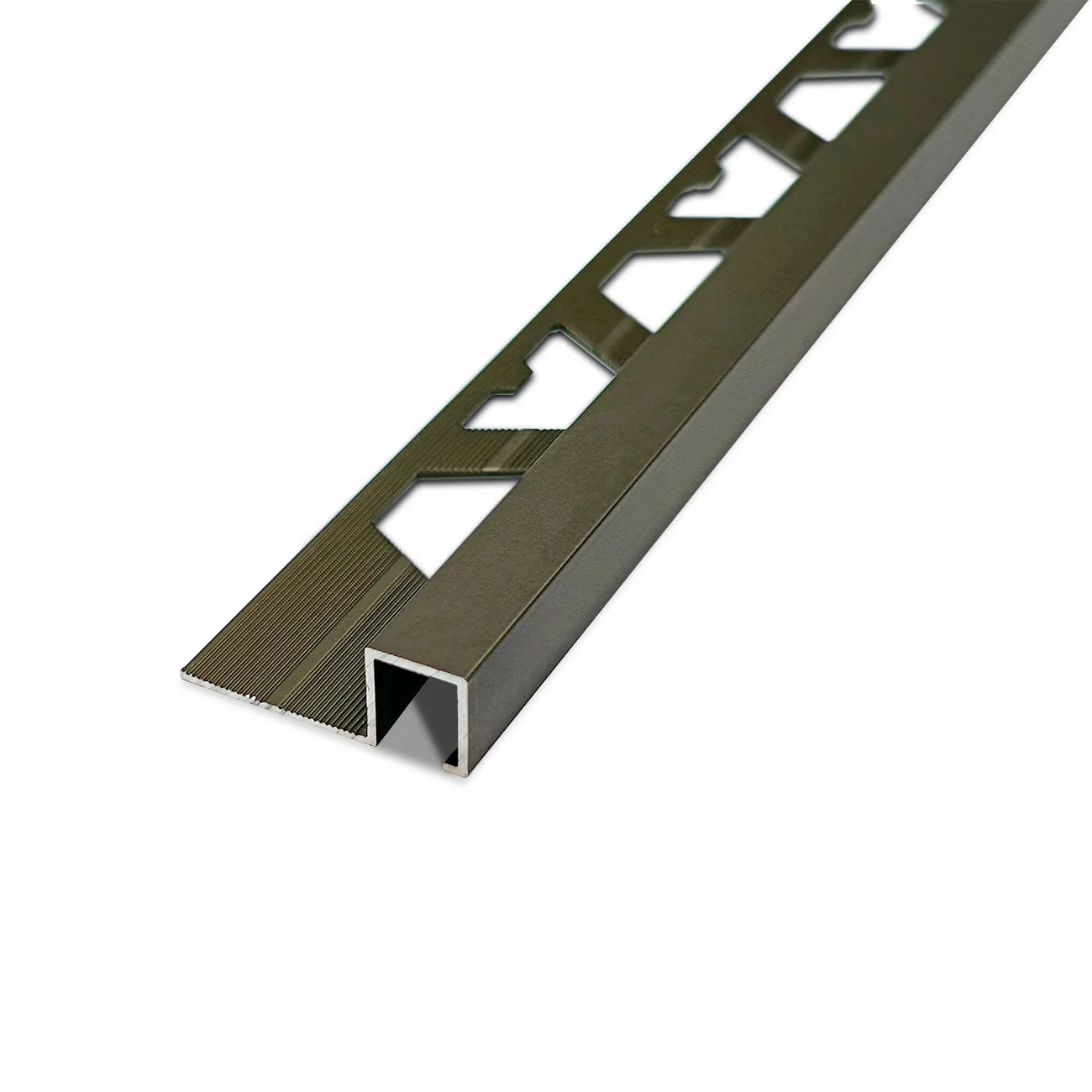 Atrim guardacanto aluminio quadra 12x10mm x 2,50m olivo (5)