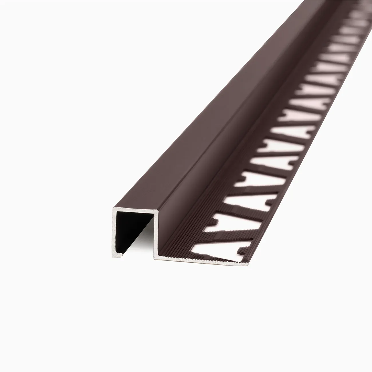 Atrim guardacanto aluminio quadra 12x10mm x 2,5m café (5)