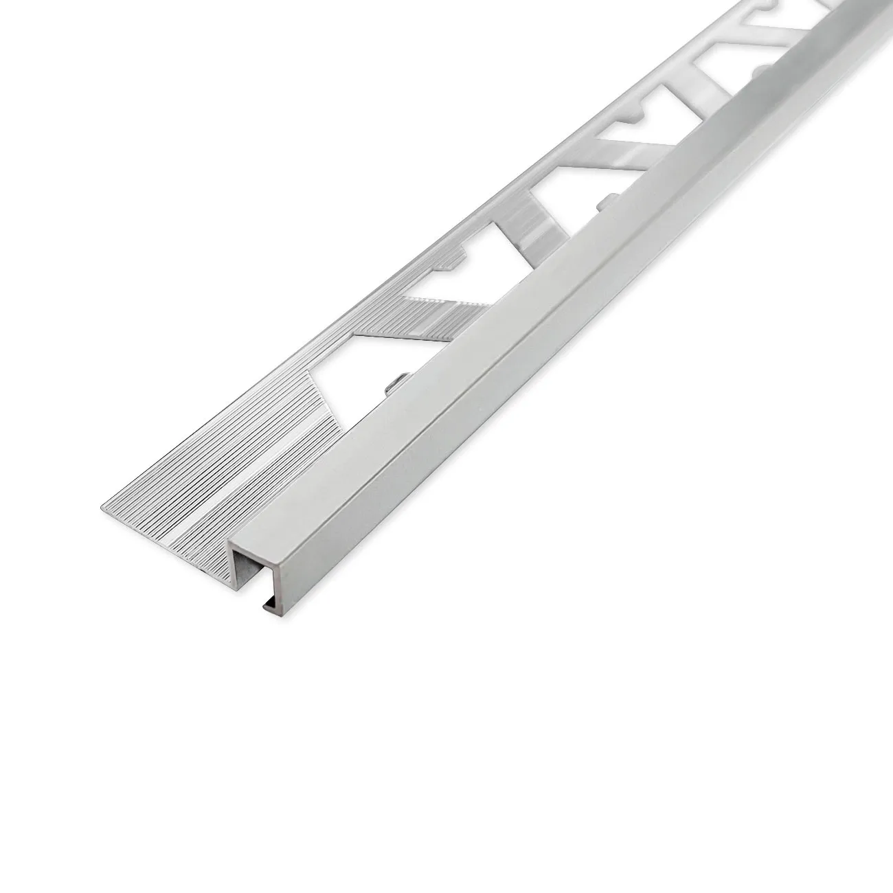 Atrim guardacanto aluminio quadra 7x7mm x 2,50m cromo mate
