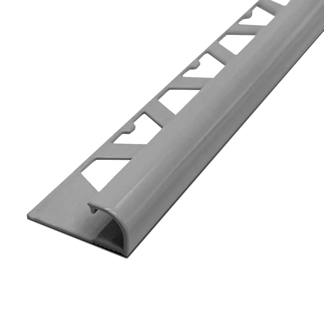 Atrim guardacanto aluminio bullnose 12mm x 2,5m gris
