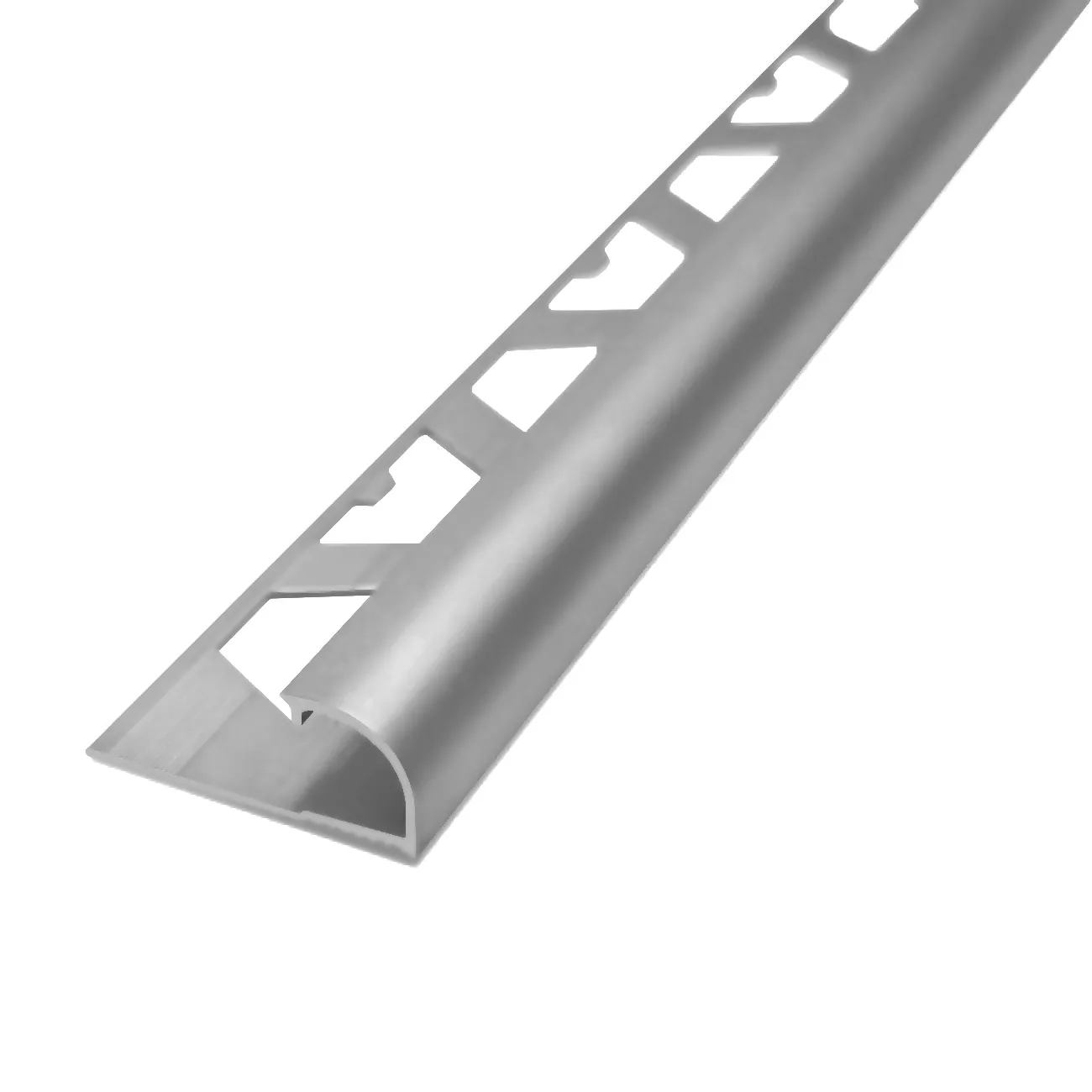 Atrim guardacanto aluminio bullnose 12mm x 2,5m cromo mate 